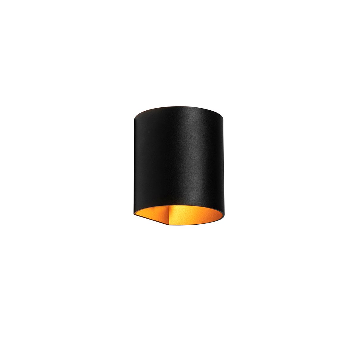 Smart wandlamp zwart met messing incl. Wifi G9 - Sabbio