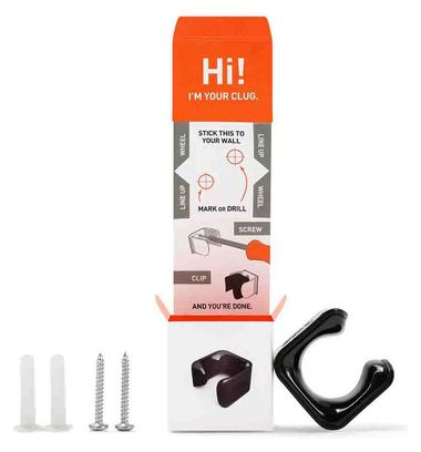 Support Vélo Mural Hornit Clug S Roadie (23-32mm / 1-1.25'') Noir