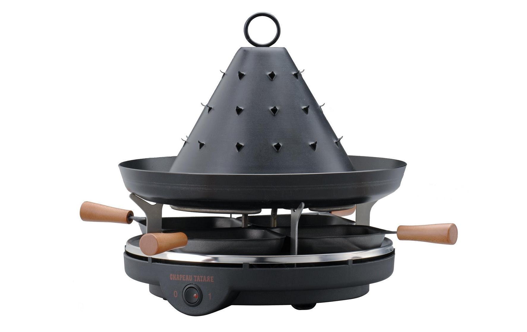 TTM Raclette »Tatarenhut & Raclettegrill,« 4 Stk. Raclettepfännchen 1.200 W