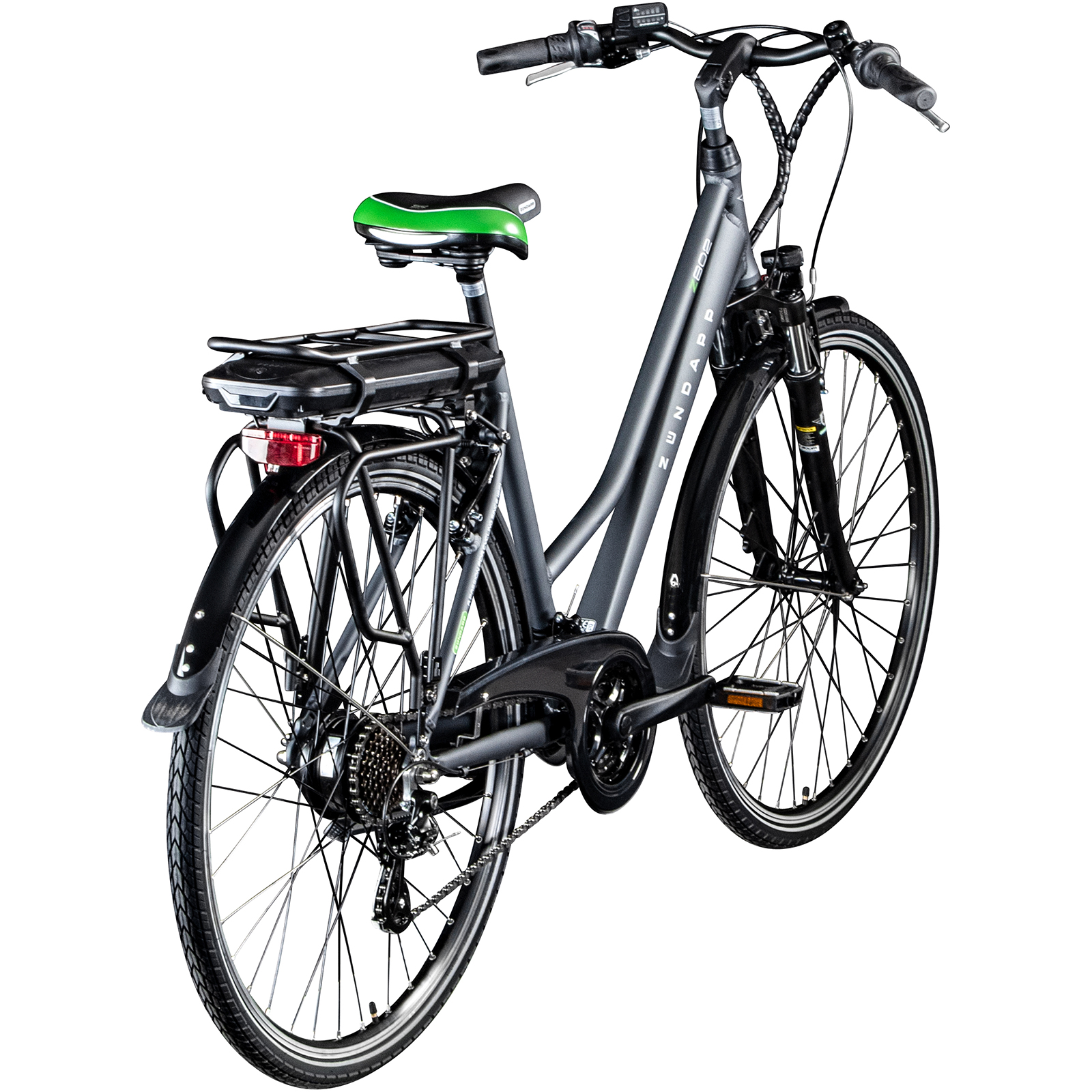 ZÜNDAPP E-Trekkingbike Damen Z802 - grau-grün - 28
