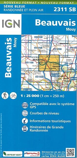 IGN - 2311 SB BEAUVAIS MOUY 1 25 000