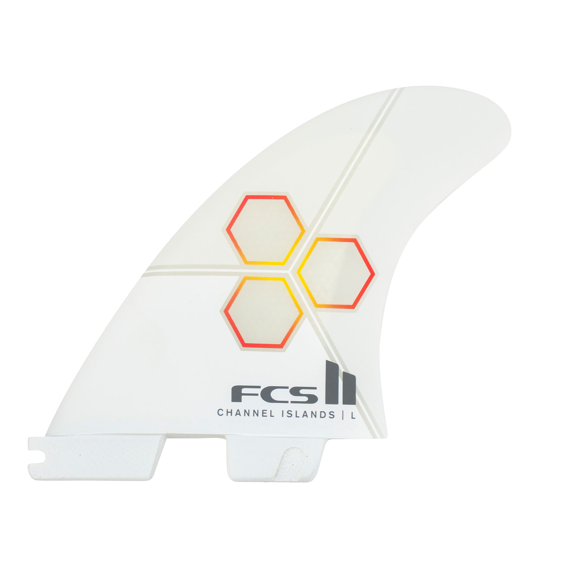 FCS FCS II CI PC  - Medium White/Flame - Thruster/Quad