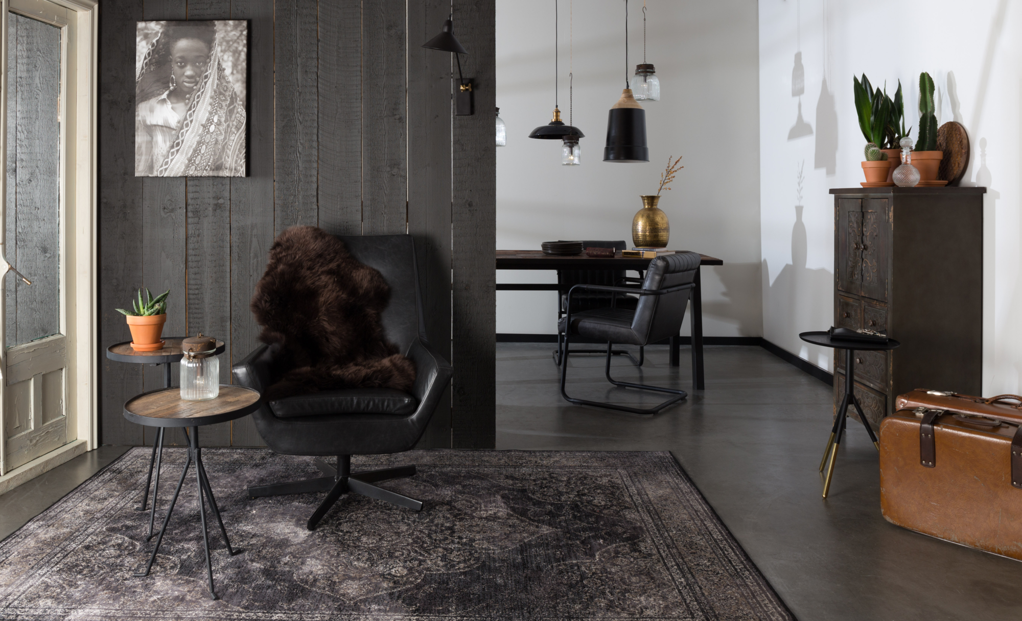 Vloerkleed Rugged Rugged vloerkleed dark 200x300