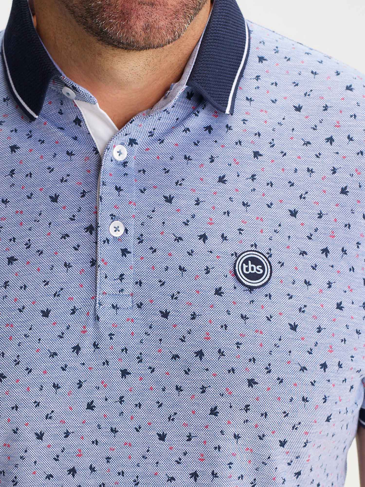 Polo Homme A Motif Marine