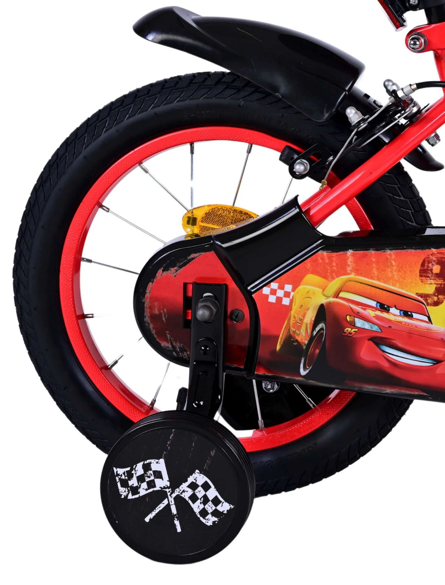 Kinderfahrrad Disney Cars für Jungen 14 Zoll Kinderrad in Rot Fahrrad