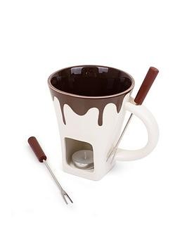 Chocolate Fondue Mug (2 Forks, 1 Candle)