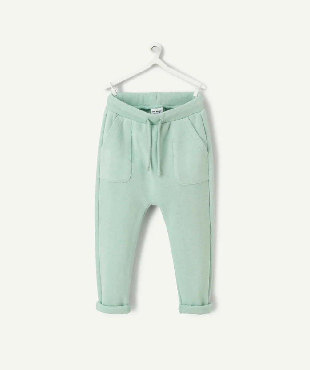 PANTALON SAROUEL BÉBÉ GARÇON EN FIBRES RECYCLÉES VERT