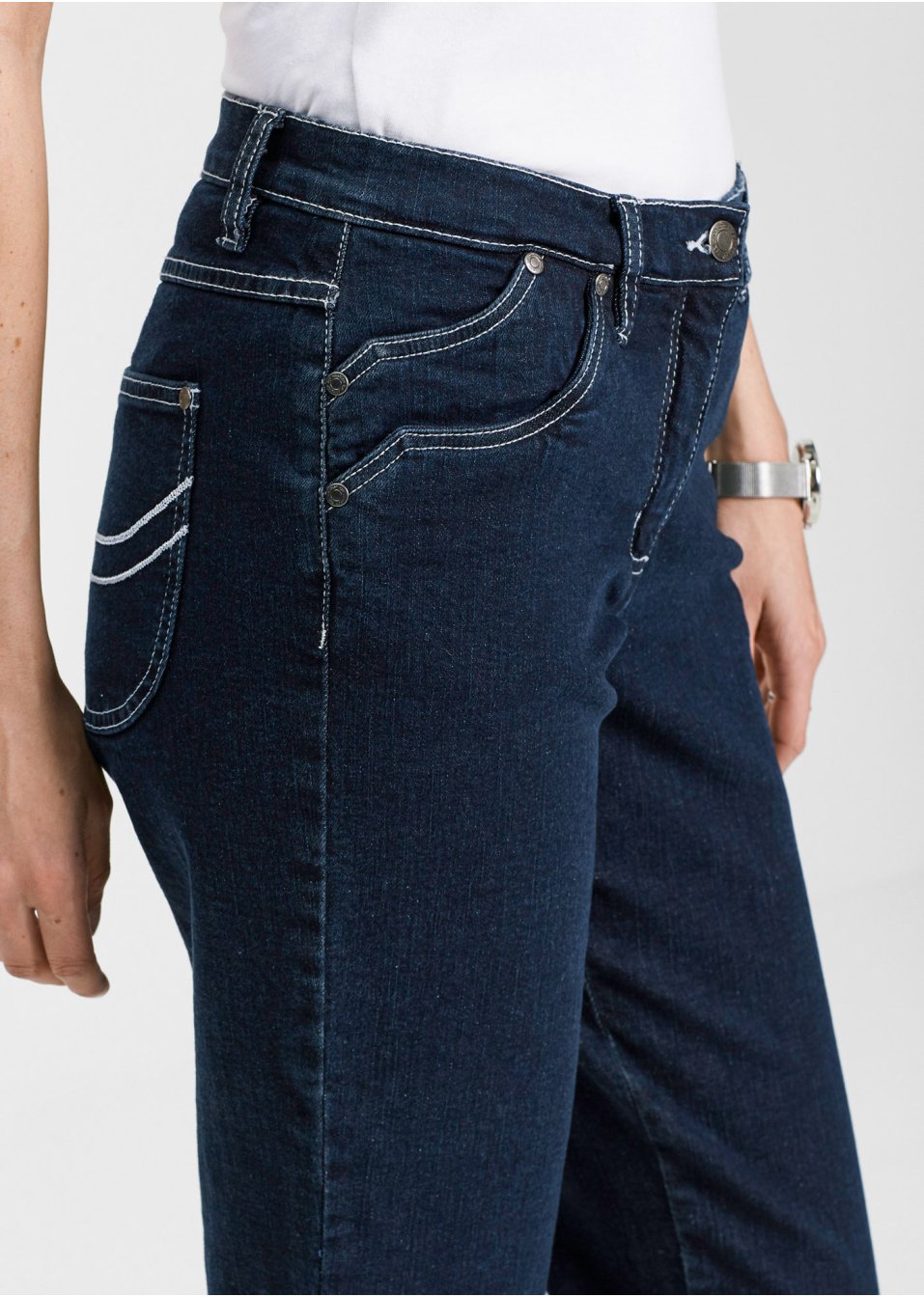 Pantacourt en jean extensible