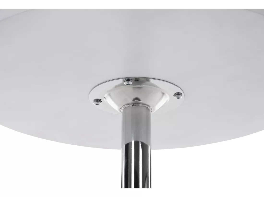 Table haute de bar - rond Ø 60 cm - Bois - Blanc - rund