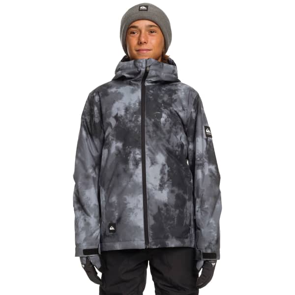 Veste de ski QUIKSILVER MISSION PRINTED YOUTH JK TRUE BLACK QUIET STORM