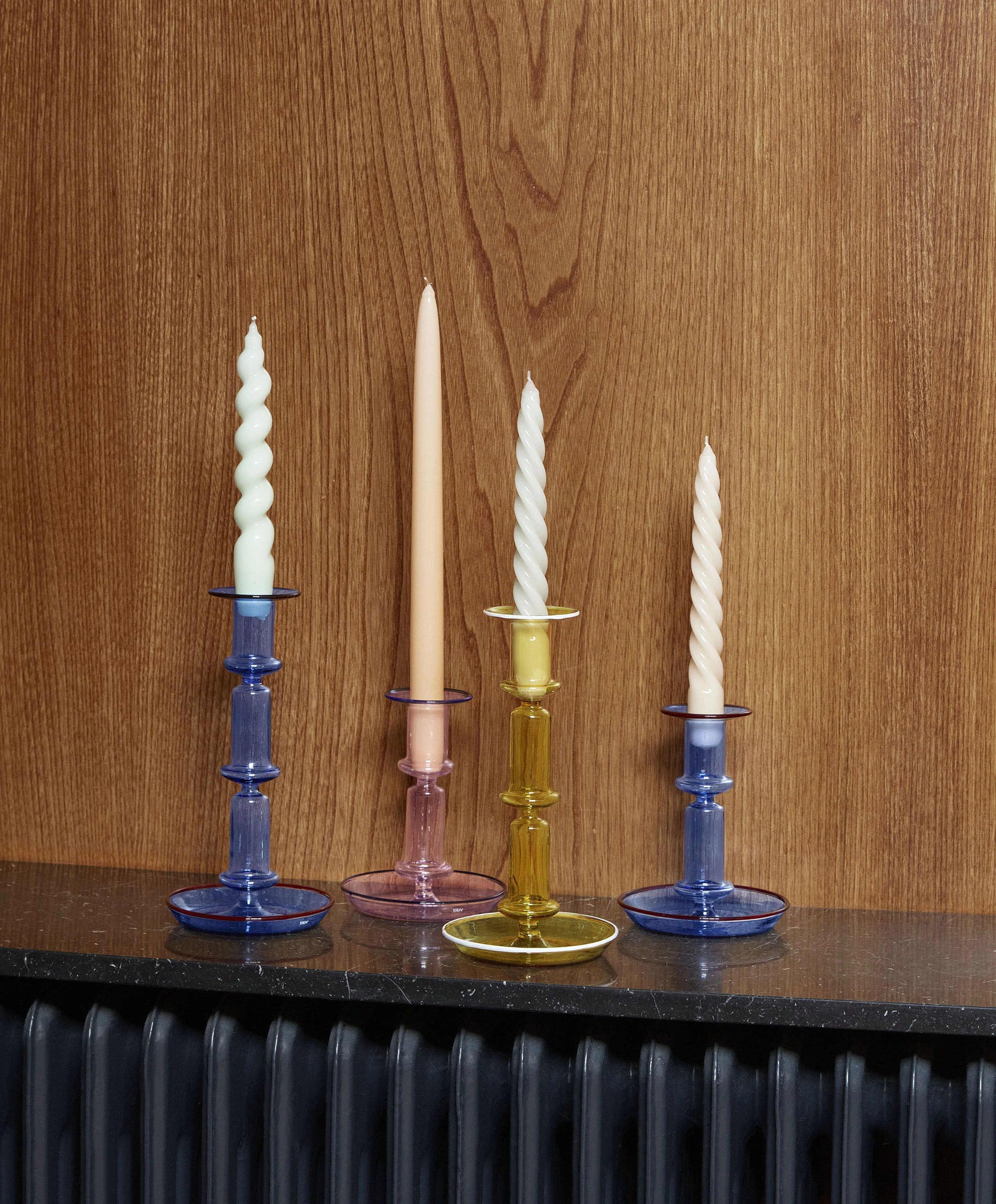 FLARE MEDIUM - Bougeoir verre | Bleu