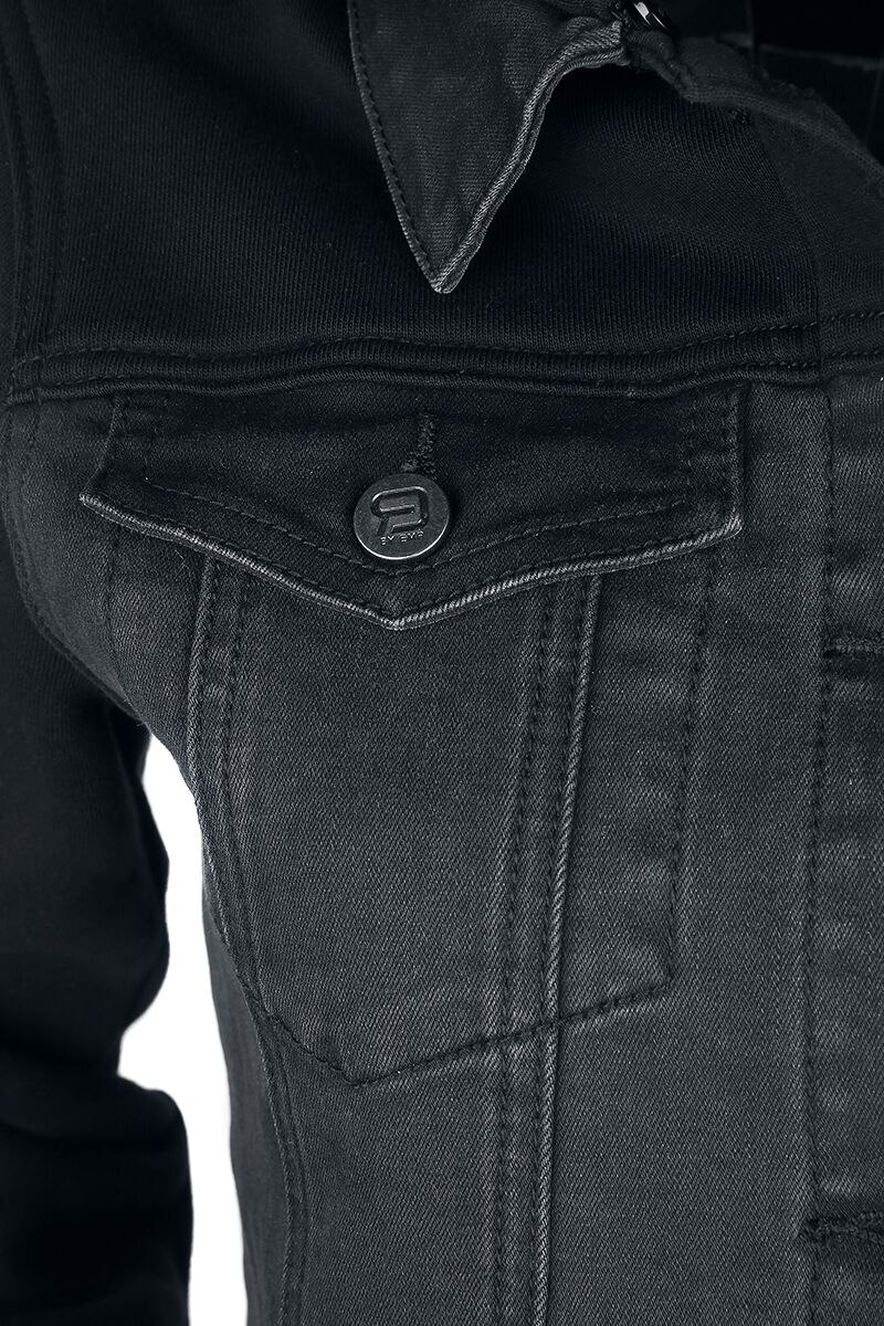 Veste En Jean Avec Manches & Capuche En Sweat | RED by EMP Veste en Jean