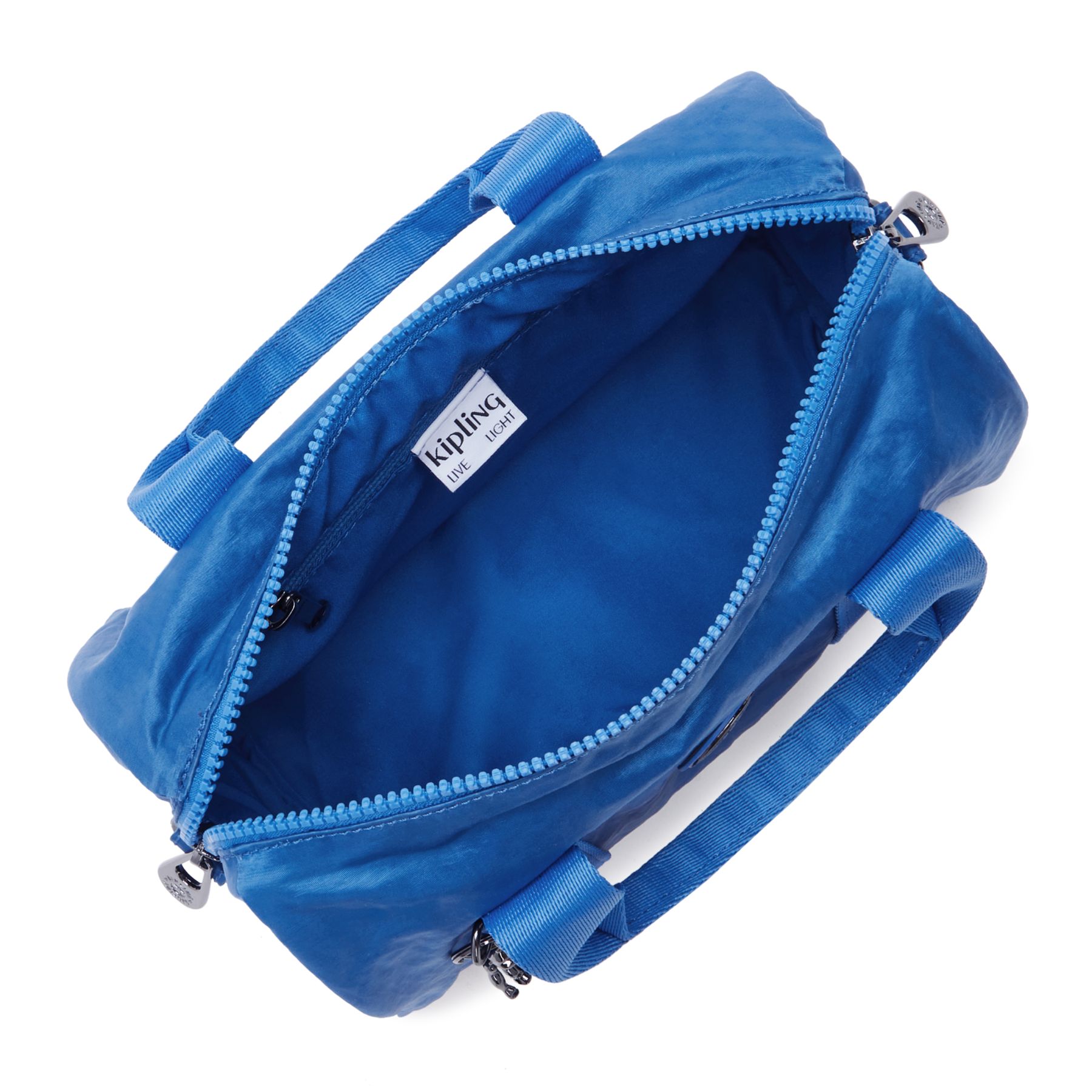 BINA M Sac à main de taille moyenne avec bandoulière ajustable amovible - Satin Blue