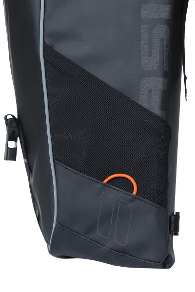 Basil Mik Miles Tarpaulin Dobbelt Sort/Orange 34 L