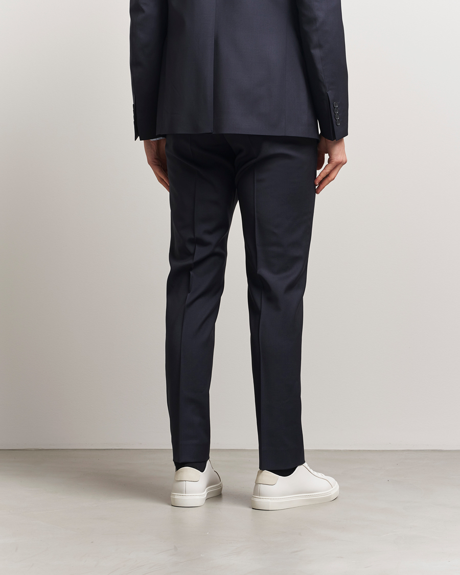 Filippa K Slim Wool Trousers Dark Navy