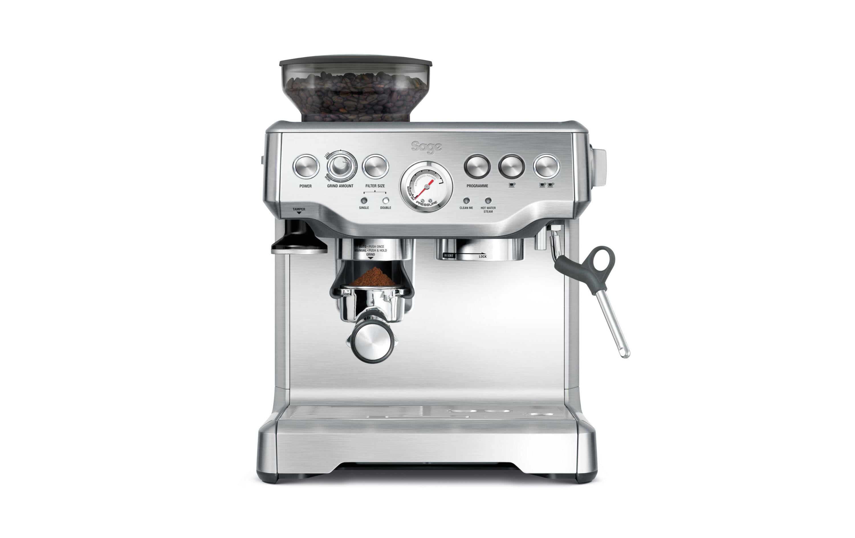 Siebträgermaschine Barista Express Silber<br>Espressomaschine mit manueller oder automatischer Bedienung