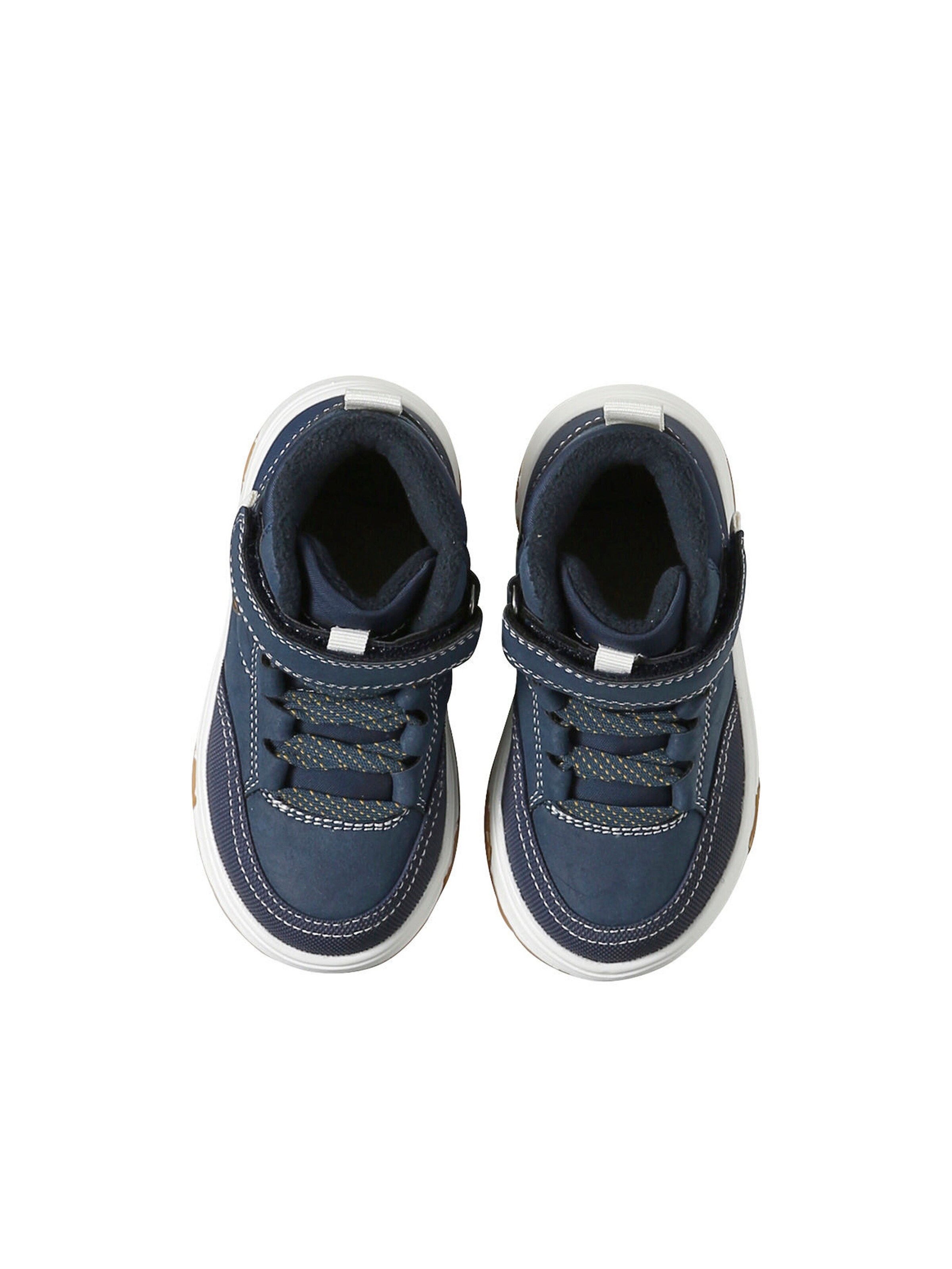 Vertbaudet Kinder Sneakers mit elastischer Schnürung und Klett blau
