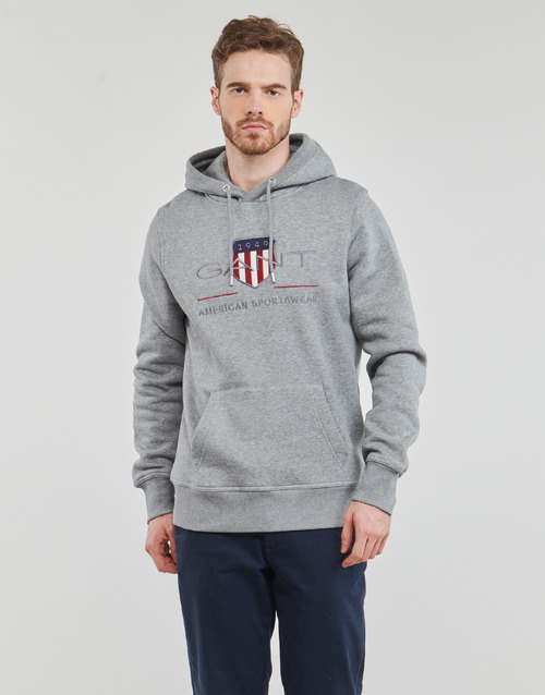 Gant - REG SHIELD HOODIE - Gris