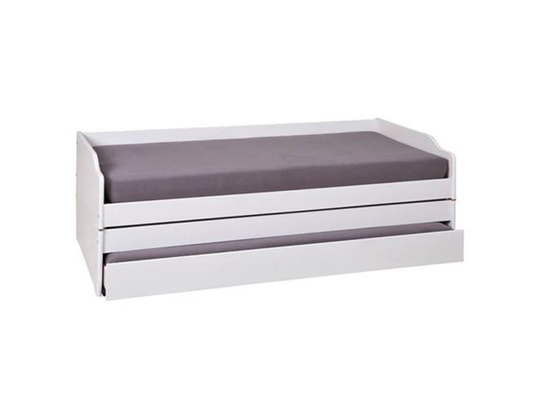 INTERLINK - Lit gigogne Lit multifonctions LOTAR 90x200 blanc