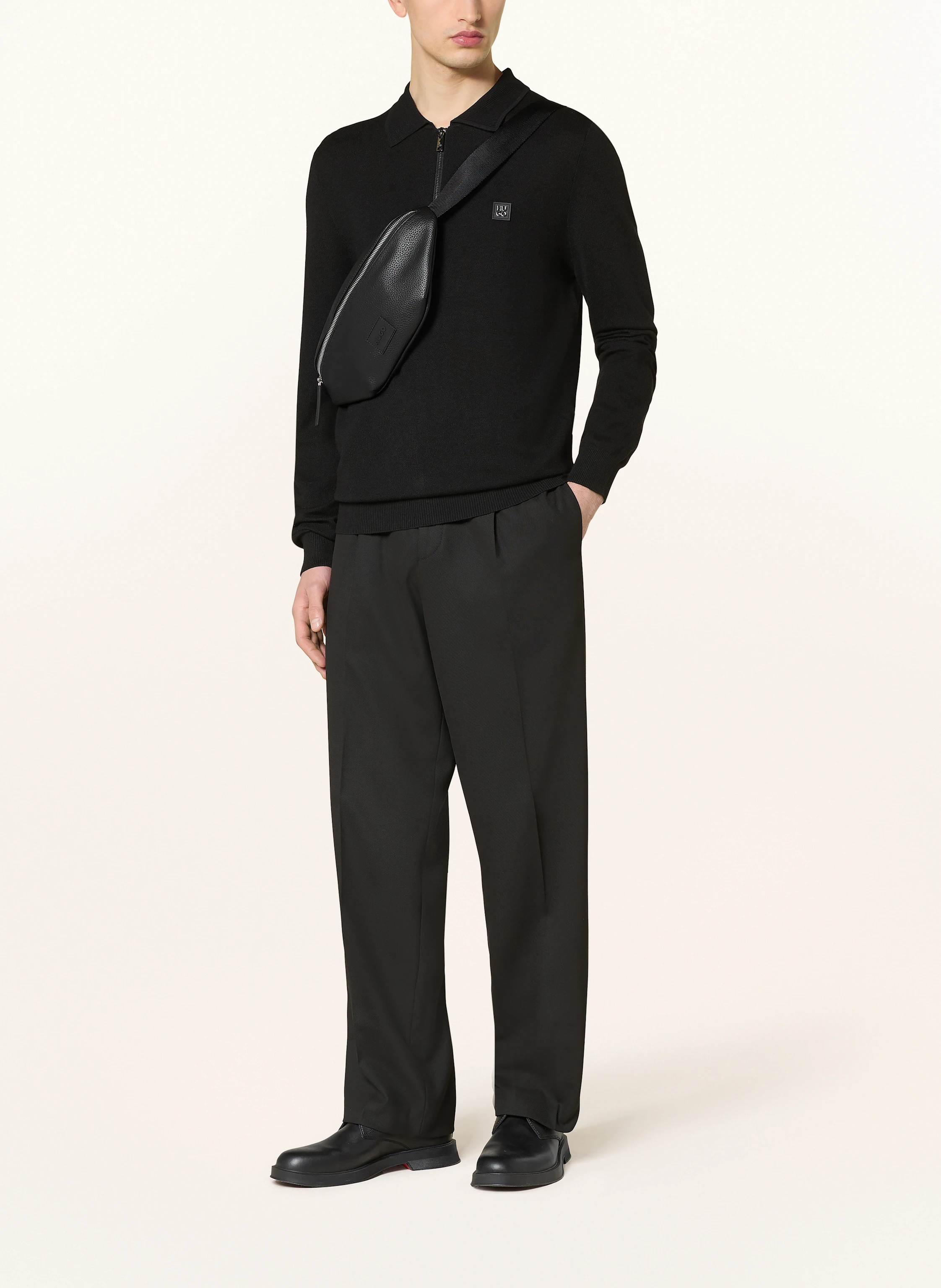 HUGO Strick-Poloshirt SASTONE Regular Fit