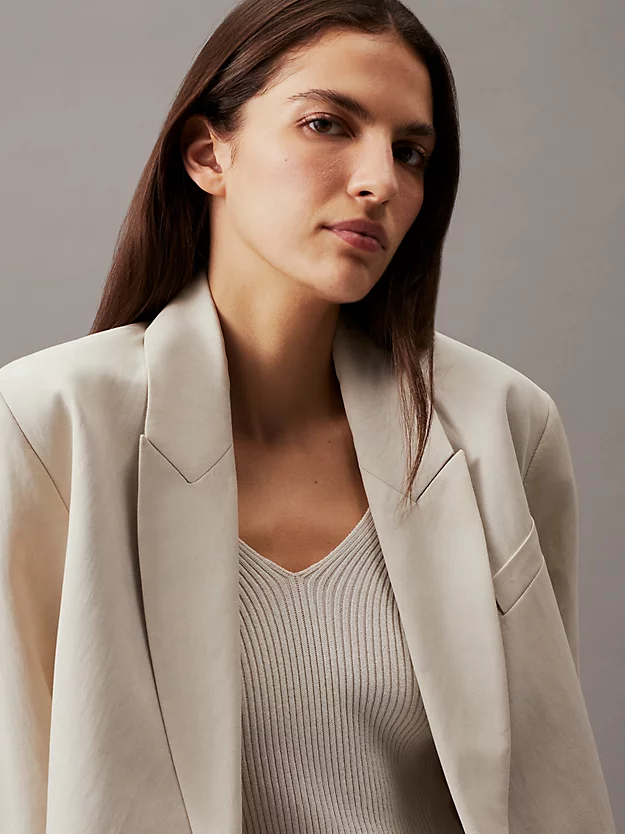 Blazer de linho oversized sob medida