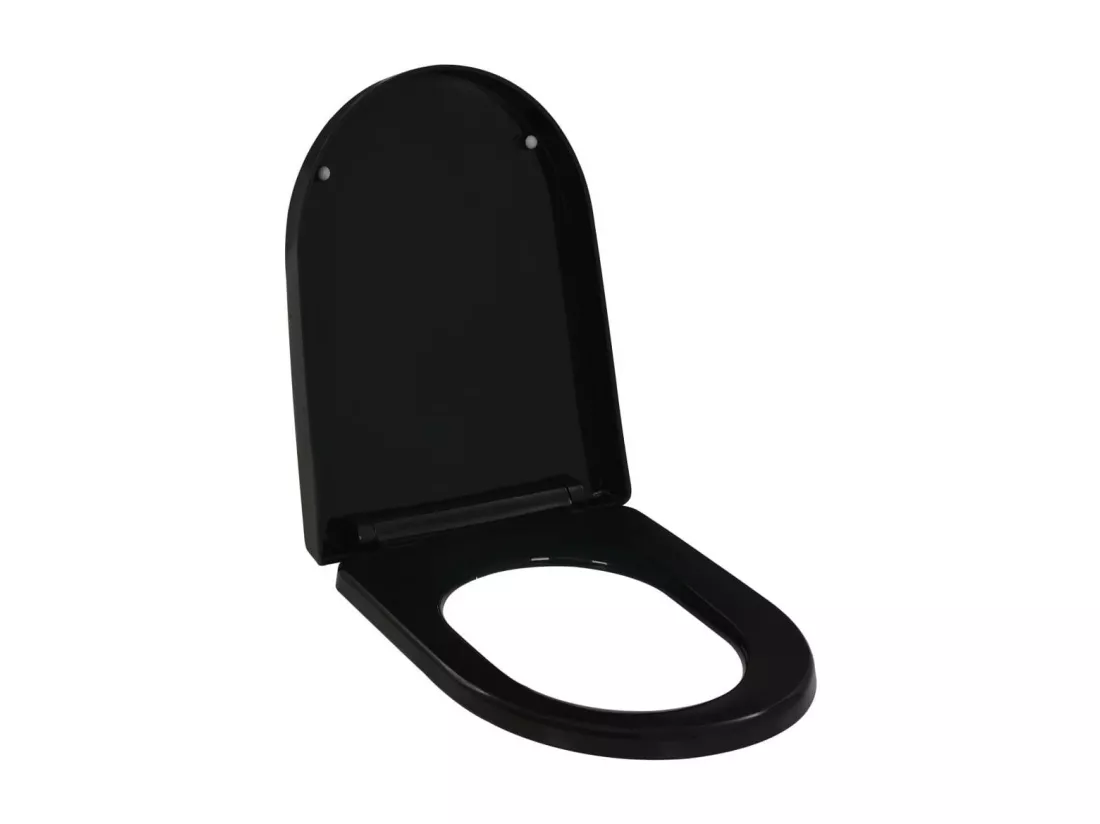 Abattant WC à fermeture noire 46 x 36.5 x 36.5 cm 02_0002914