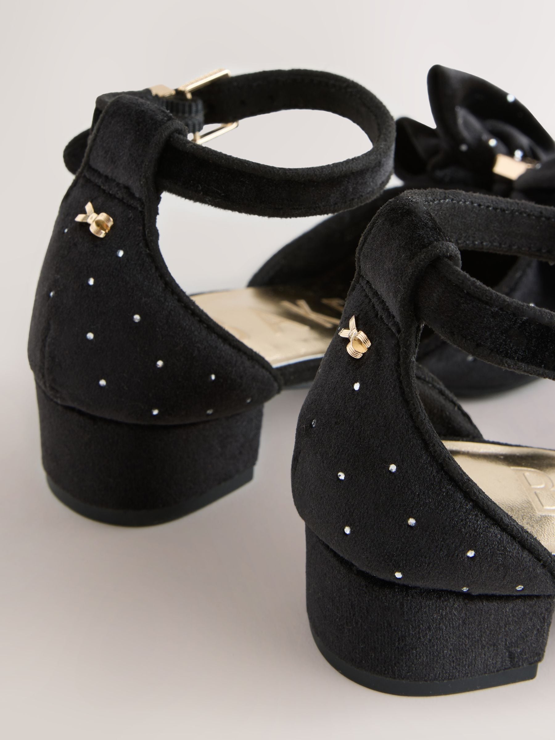 Baker by Ted Baker Girls Ocassion Bow Heel Black Shoes