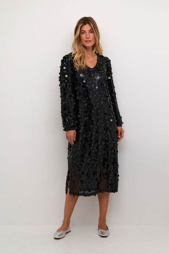 Cream CRShine Dress Pitch black