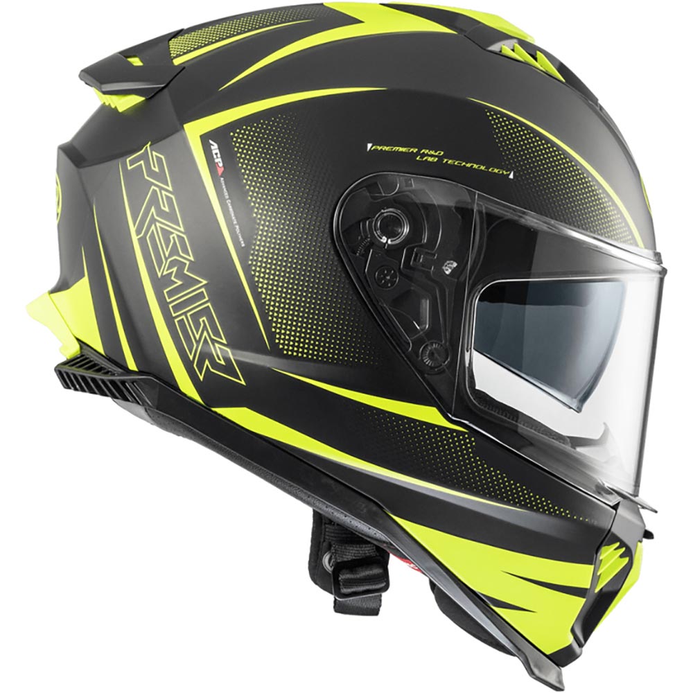 premier - Casque Typhoon FR Noir / Jaune fluo / Mat