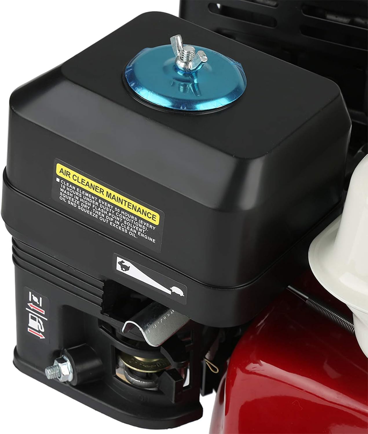 168F OHV 4-Takt Benzinmotor, 6,5 PS, mit Seilzugstarter, Einfacher Start, Laufruhig, Vibrationsarm, Kraftstoffeffizient, Mechanische Dichtung