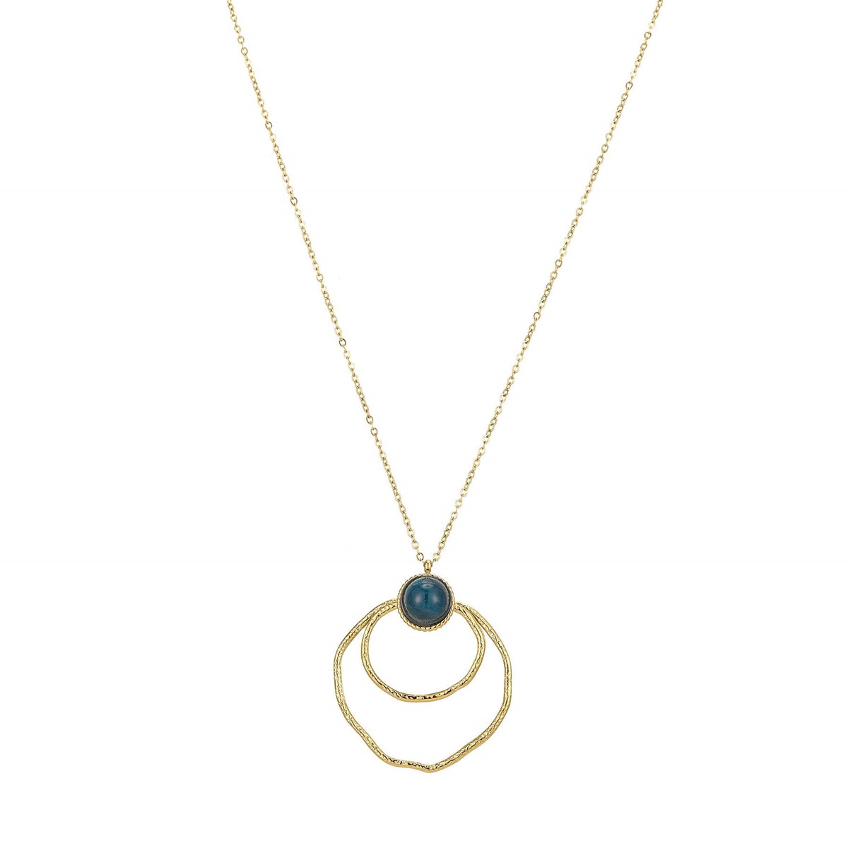 Collier Majo Pierre Apatite bleue
