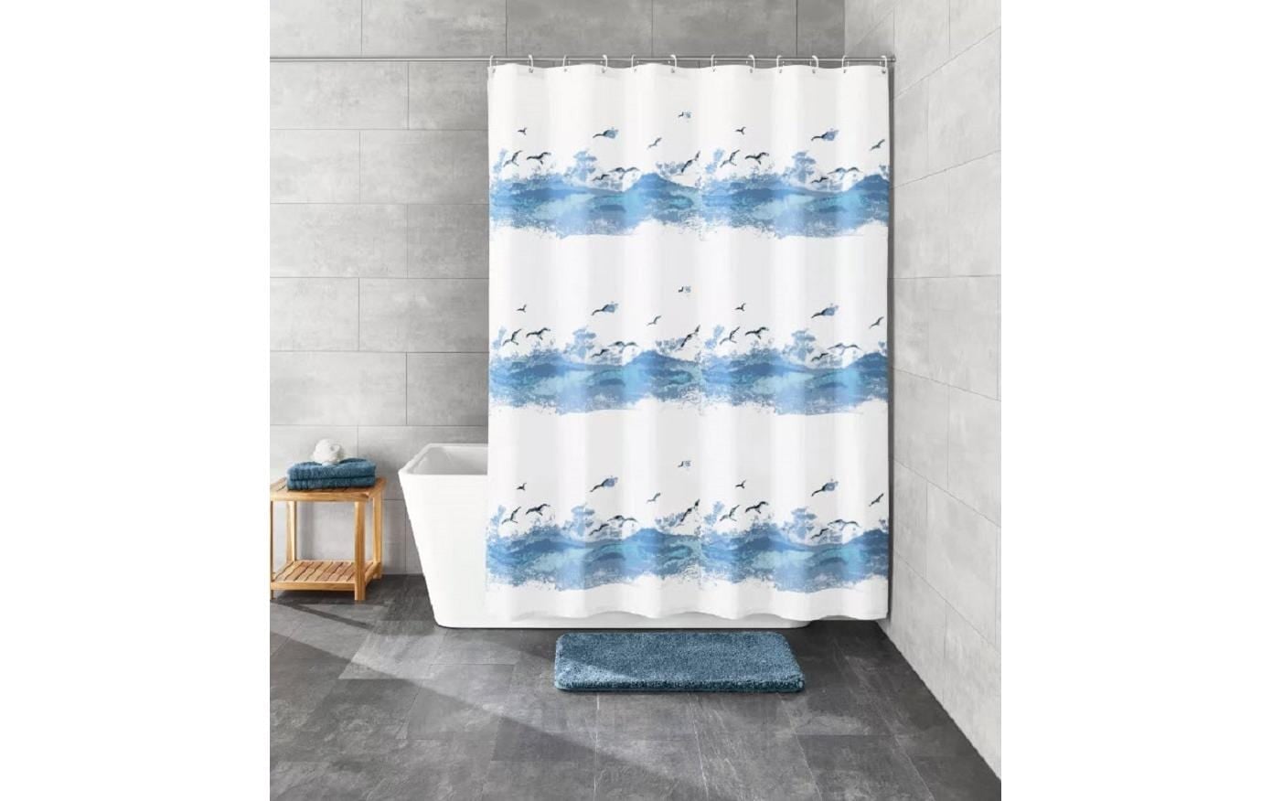Kleine Wolke Duschvorhang »Duschvorhang Seaside« Breite 180 cm