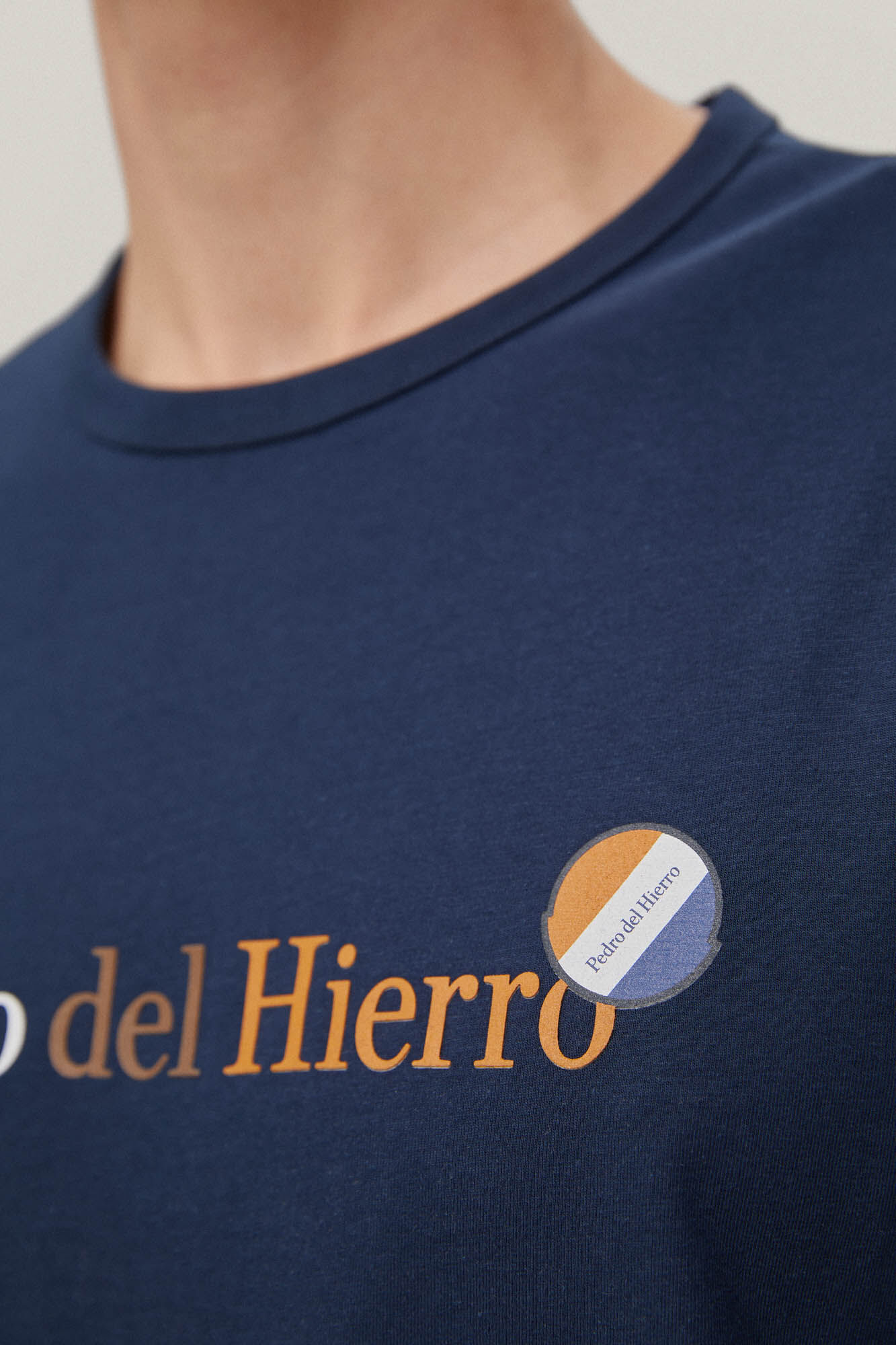 Camiseta com logo grande - Azul