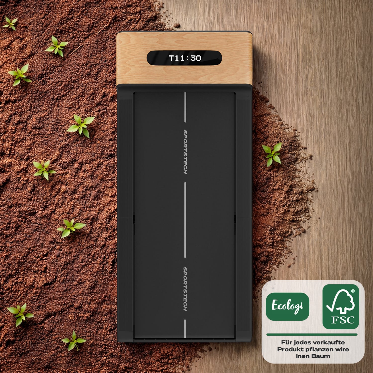 WoodPad Pro Laufband  hellbraun