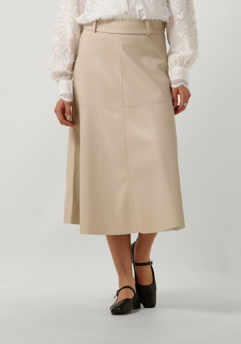 BRUUNS BAZAAR creme bruuns bazaar midirok vegani imma skirt