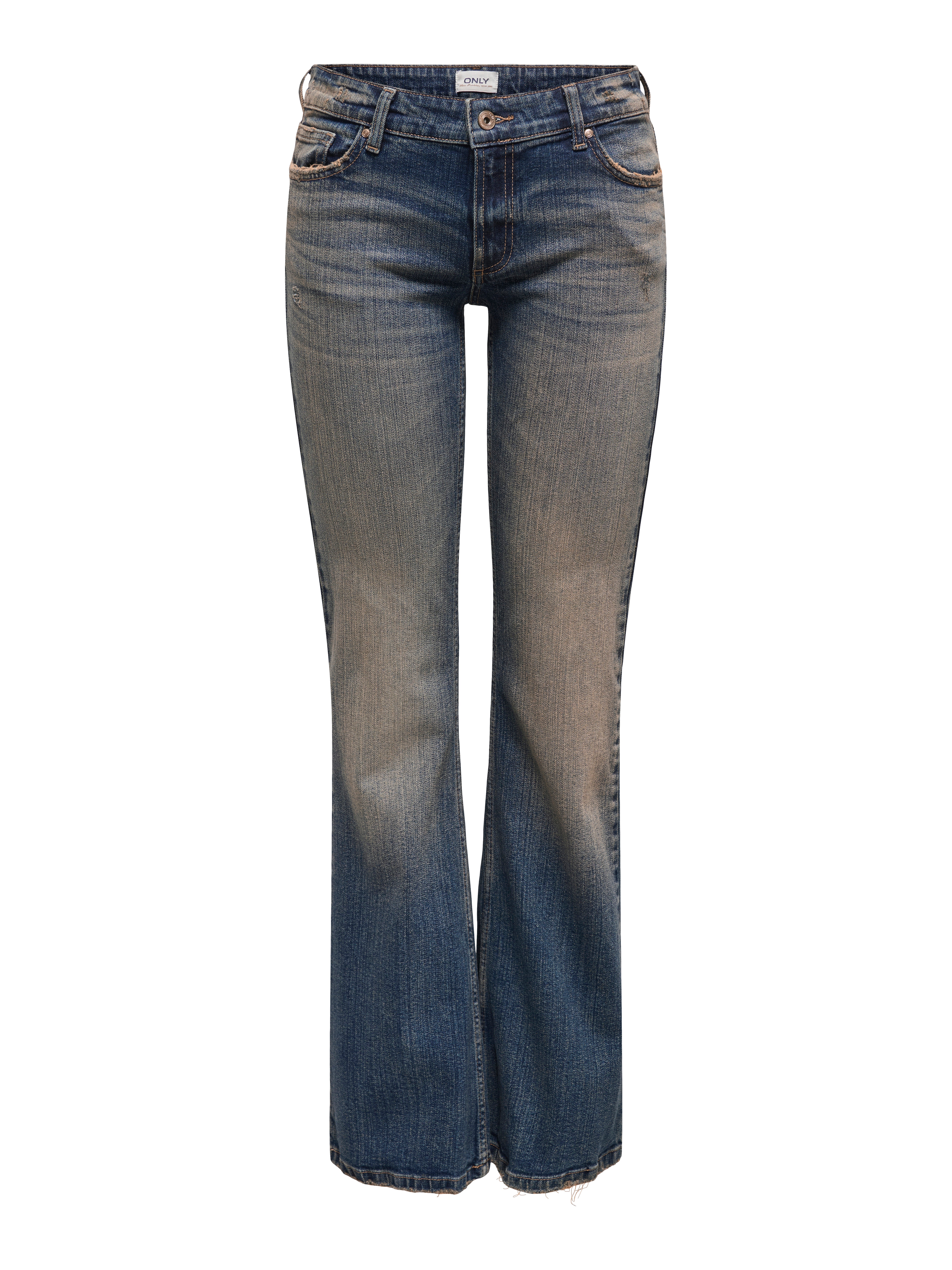 ONLBETHANY Niedrige Taille Ausgestellt Jeans Medium Blue Denim