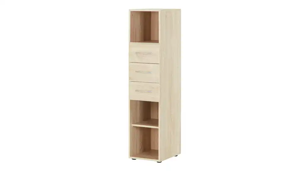 Regal Multischrank-System 30 cm 126 cm Eiche sägerau (Nachbildung)