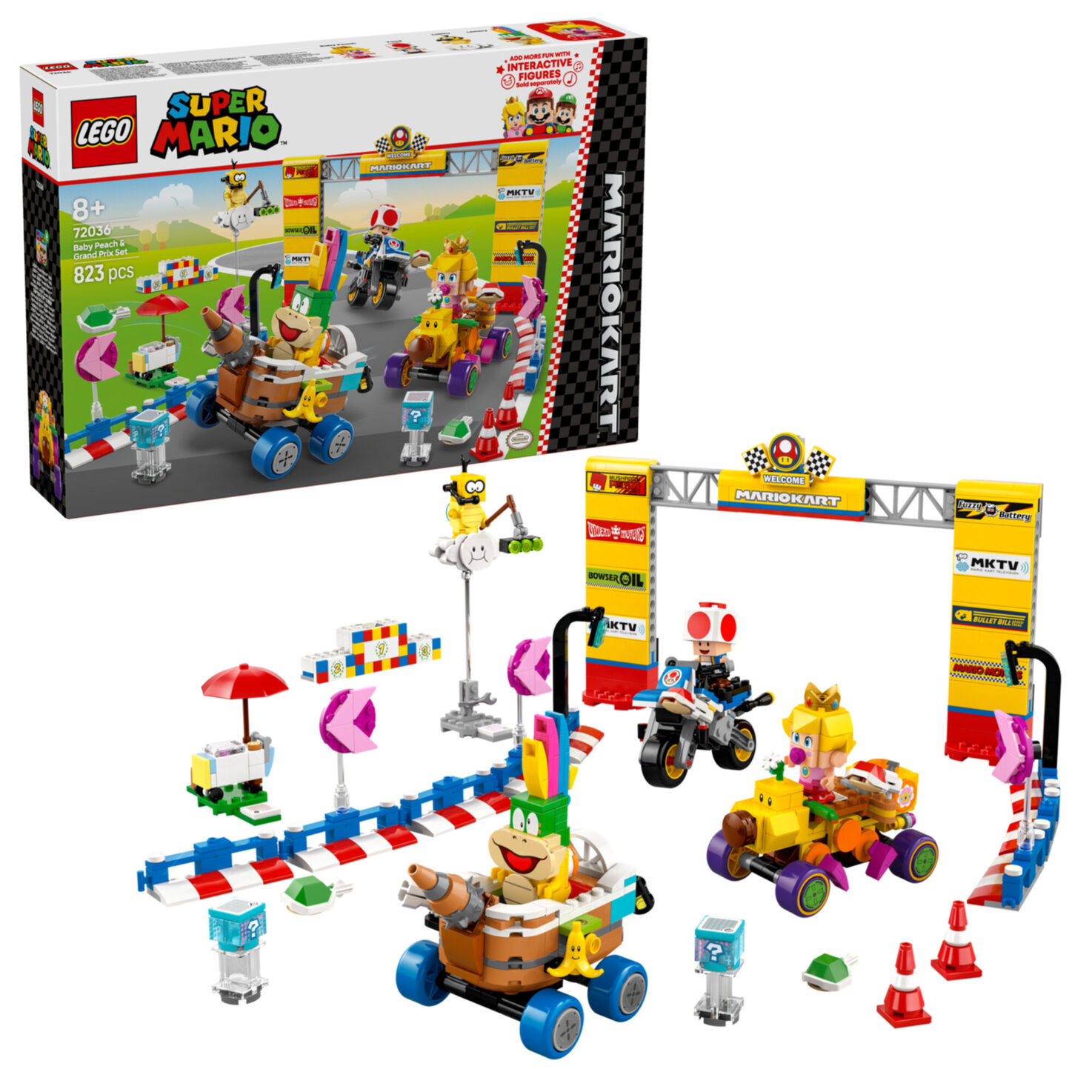 LEGO® Super Mario 72036: Mario Kart – Baby Peach & Grand Prix-Set ab 8 Jahren
