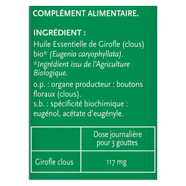Phytosun Arôms Huile Essentielle Bio Clous de Girofle 10ml