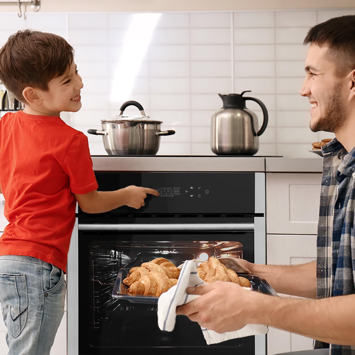 KKT KOLBE | Einbaubackofen 60 cm | 70L | 2,8kW | Pizzafunktion | Teleskopauszug | Grill | Umluft | Heißluft | Automatik-Timer | Smart WiFi App | WLAN | EB8313HC