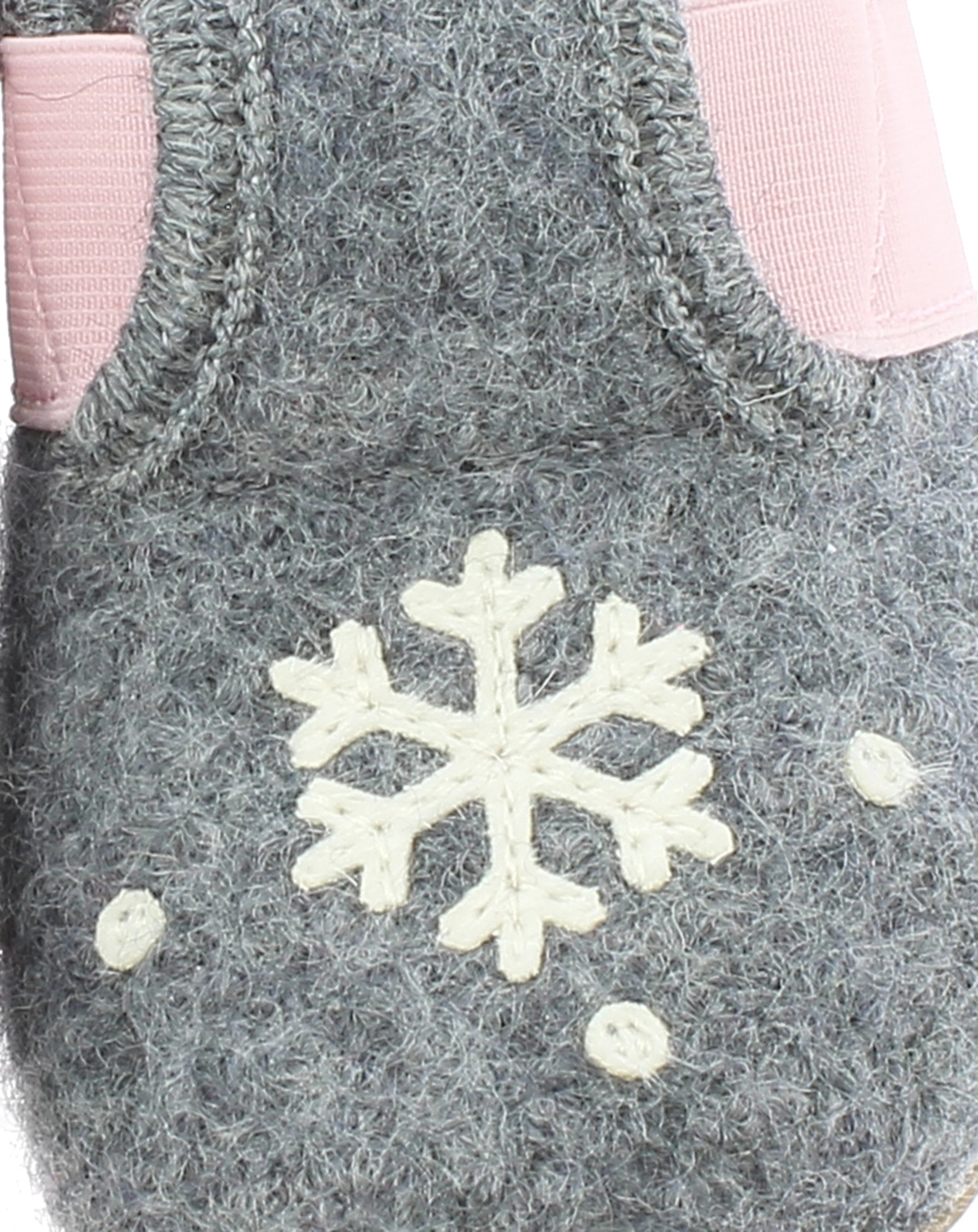 Schlupf-Hausschuhe SCHNEEFLOCKE in grau