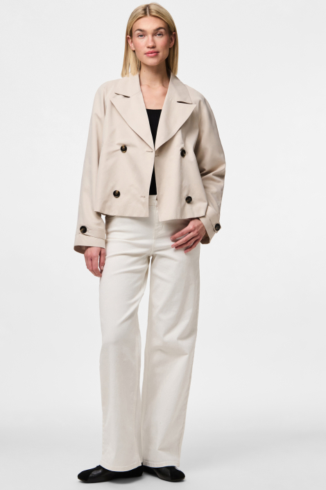 Pieces beige dames jas