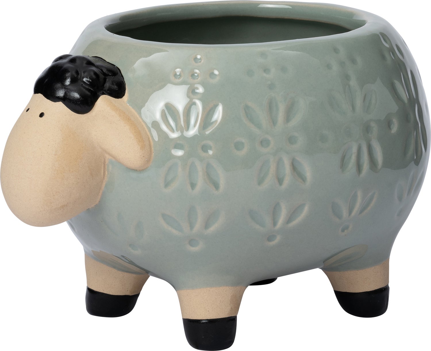 Intratuin bloempot Schaap grijs 15,7 x 12,5 x 10,4 cm