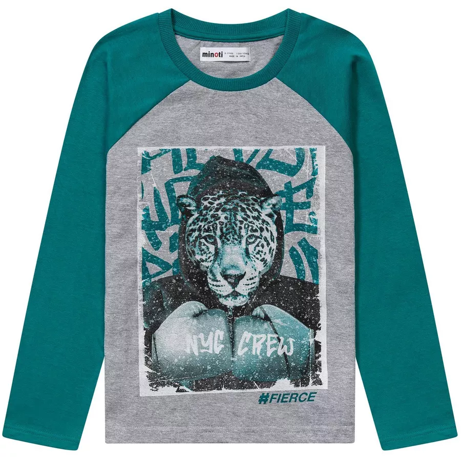 MINOTI Longsleeve GrauGrün