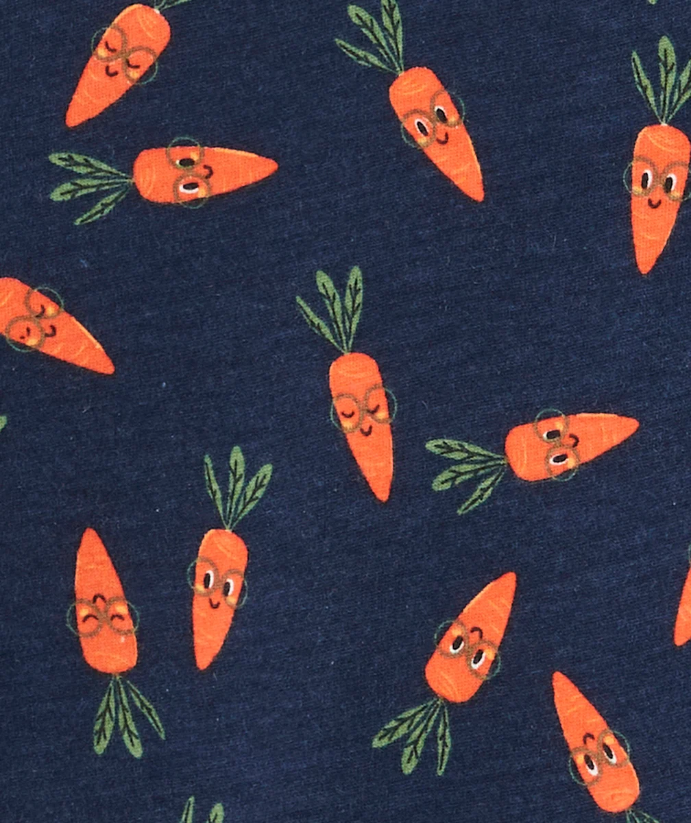 DAMARTT-SHIRT THERMOLACTYL BLEU MARINE AVEC IMPRIMÉ CAROTTE