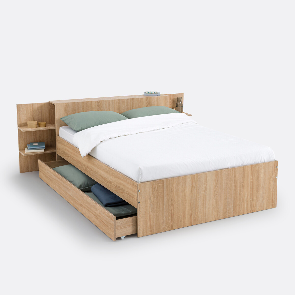 SO'HOME<br>Cama com arrumação, prateleiras e gaveta, Niolo