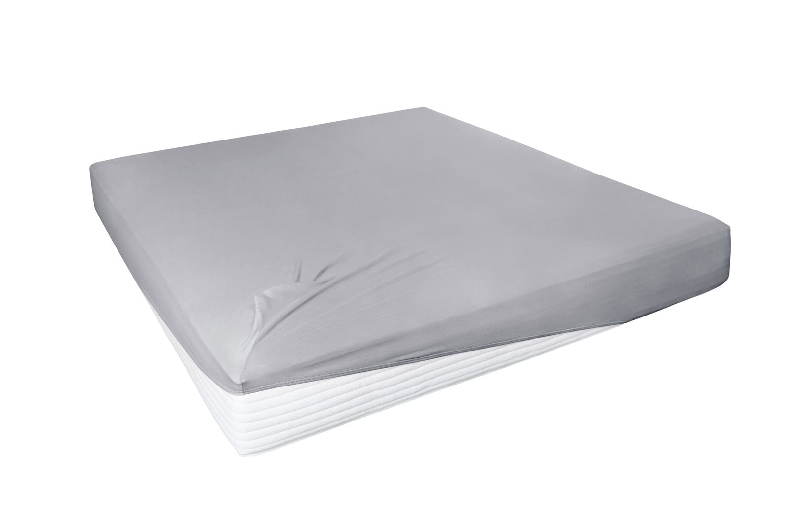 Vario Spannbetttuch Stretch Elasthan-Feinjersey 180-200 x 200-220 cm granit