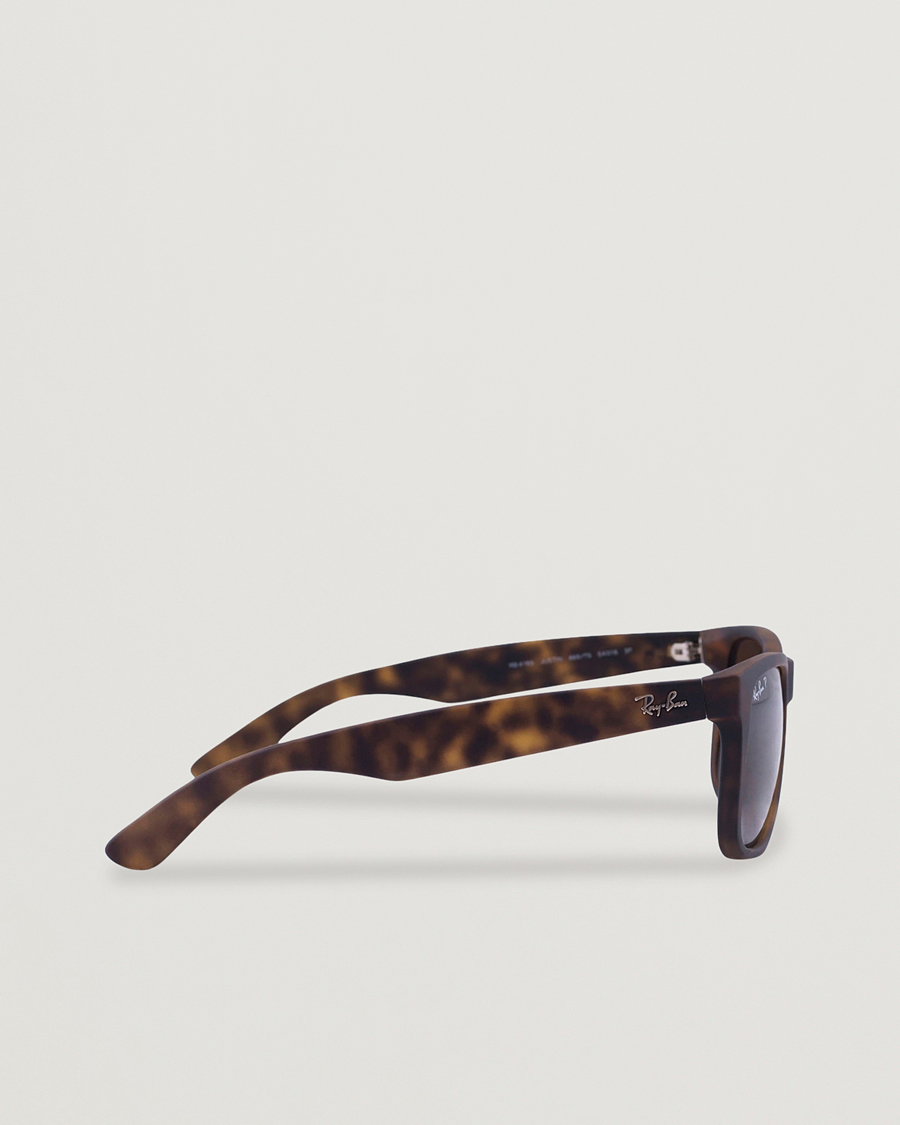 Ray-Ban 0RB4165 Justin Polarized Wayfarer Sunglasses Havana/Brown