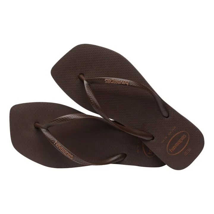Havaianas Tongs Square Logo Pop Up | Marron