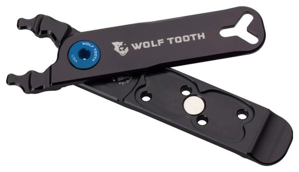 Multi-Outil Wolf Tooth Pack Pliers - Master Link Combo Pliers (4 Fonctions) Noir Bleu